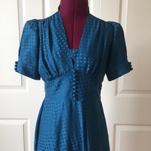 Blue silk Banana Republic dress